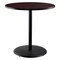 National Public Seating 36" Round Cafe Table With Round Base, 42" Height, Particleboard Core T-Mold, Mahogany Top, Black Frame